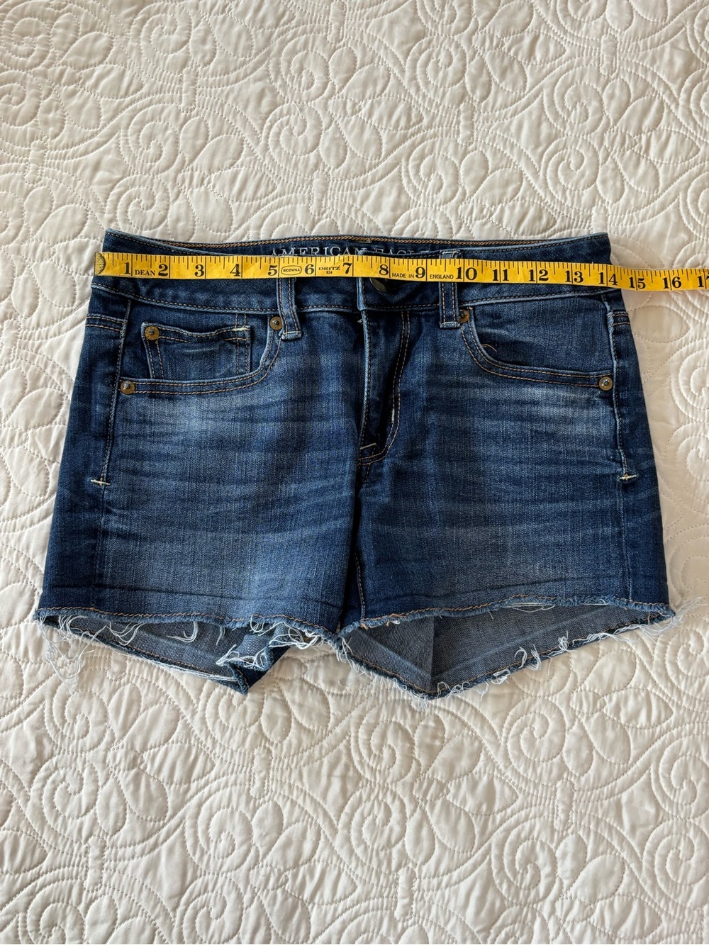 American Eagle Outfitters Dark Wash Shortie Jean Shorts - Picture 3 of 10